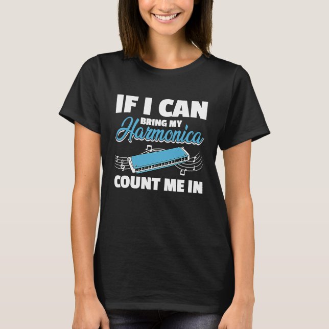 Mouth Organ Harmonica Player  4 T-Shirt (Front)