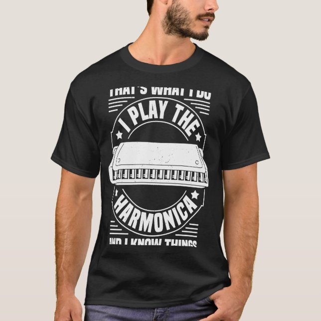 Mouth Organ Harmonicist & Harmonica Player T-Shirt (Front)
