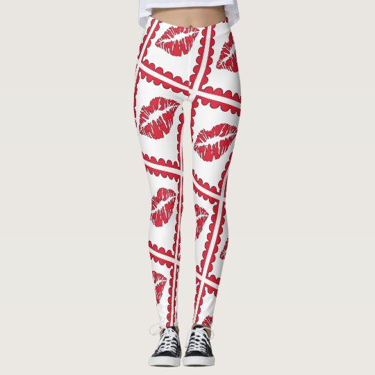 MOUTH VALENTINE CARTOON Leggings
