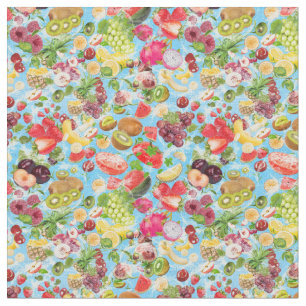 Mouth-watering Tropical Fruits repeats Fabric
