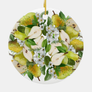 Mouthwatering Pears from Rio Negro Ceramic Ornament