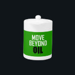 Move Beyond Oil<br><div class="desc">It's a finite resource. Burning it is not good for the planet. And we're hooked on it, drunk on it. Renewable energies are here and CAN work. Put this on your car to show the world that you're smart enough to know we need to move beyond oil.</div>