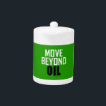 Move Beyond Oil<br><div class="desc">It's a finite resource. Burning it is not good for the planet. And we're hooked on it,  drunk on it. Renewable energies are here and CAN work. Put this on your car to show the world that you're smart enough to know we need to move beyond oil.</div>