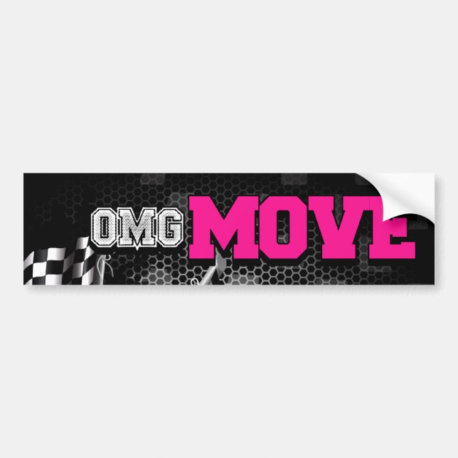 Move Bumper Sticker (Pink) (Front)
