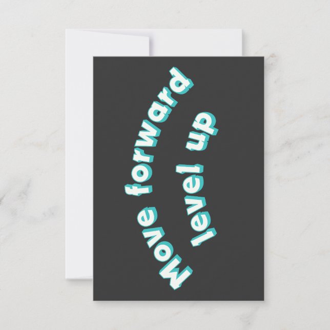 Move Forward Level Up  RSVP Card (Front)