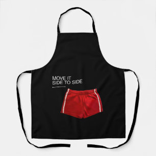 Move It Side To Side Red Athletic Shorts Apron