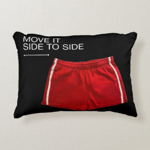 Move It Side To Side Red Athletic Shorts Decorative Cushion