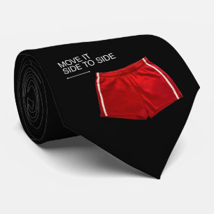 Move It Side To Side Red Athletic Shorts Tie