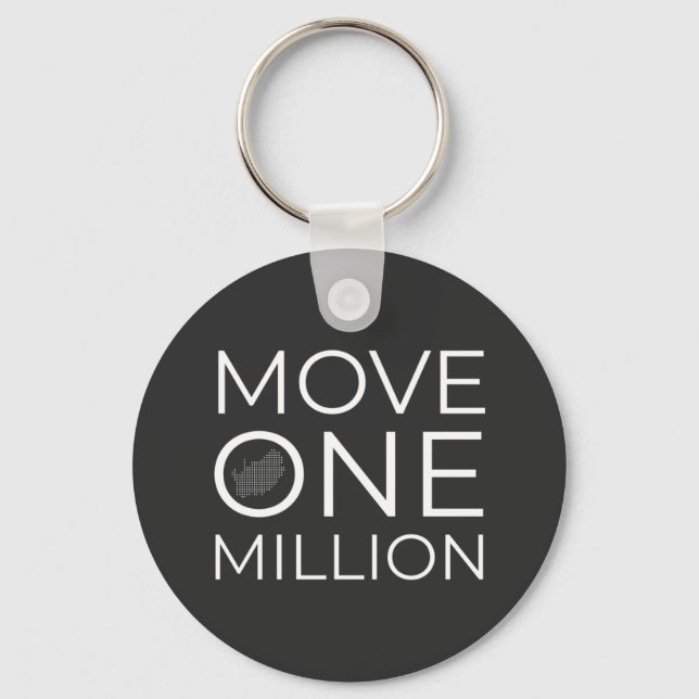 Move one Million Button Key Ring (Front)