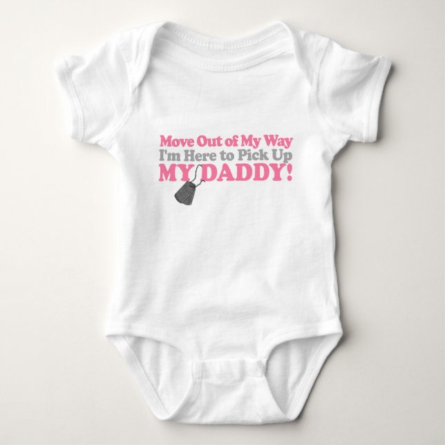 Move out of the way! (girl) baby bodysuit (Front)