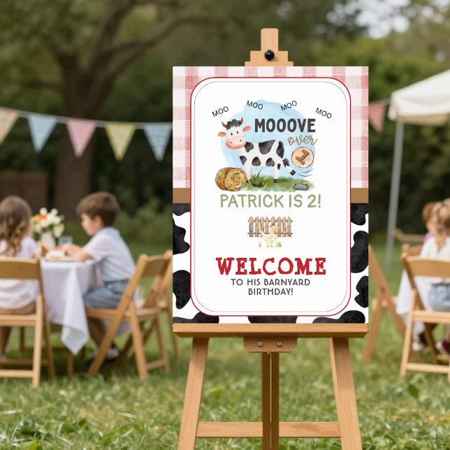 Move Over Barnyard Welcome Poster (Farm Theme Welcome Sign)