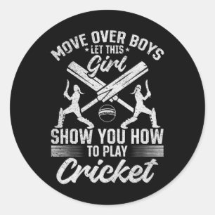Move Over Boys Let This Girl Show You How To Play Classic Round Sticker