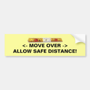 MOVE OVER Bumper Sticker