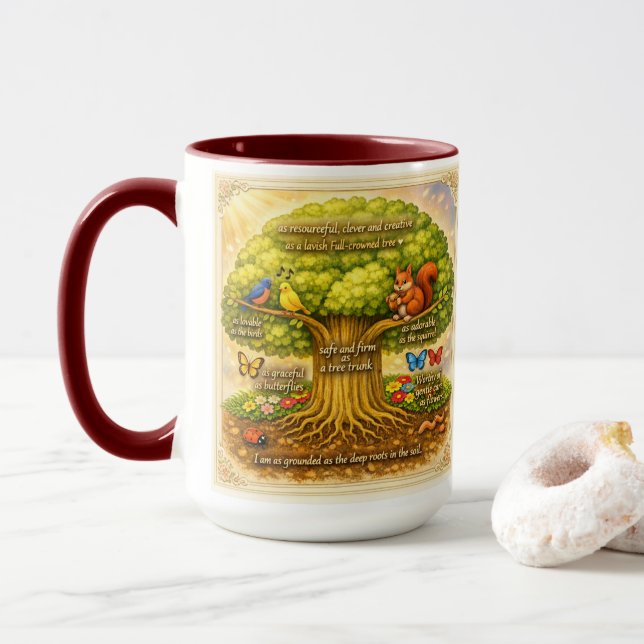 move throughout the day steadily inducing joy mug (With Donut)