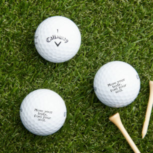 'Move Your Body, Fuel Your Soul' Fitness Gift Golf Balls