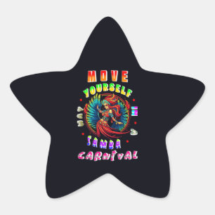 Move Yourself In A Samba Way Carnival Star Sticker