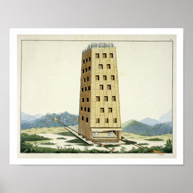 Moveable tower, designed after Caesar's tower at N Poster (Front)