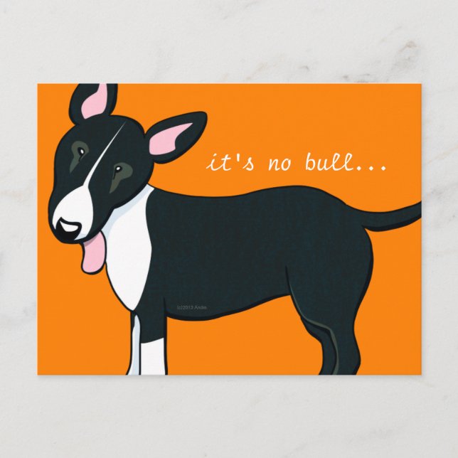 Moved Bull Terrier Dog New Address Announcement Postcard (Front)