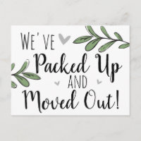 Moved Out Funny Floral Personalized