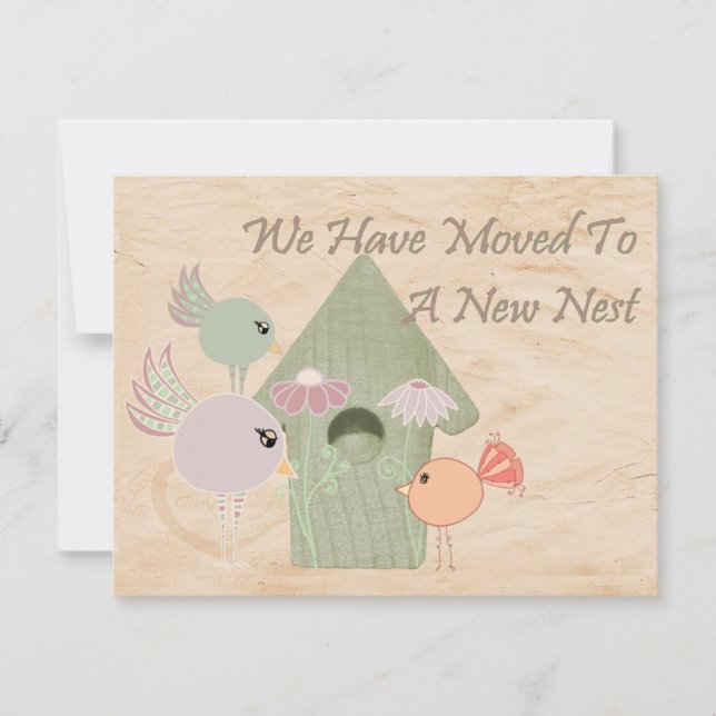 Moved To A New Nest Moving Announcement (Front)