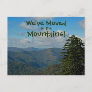 Moved to Mountains - Autumn Colour Address Change Announcement Postcard