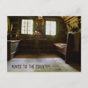 Moved to the Country   Funny Change of Address Announcement Postcard