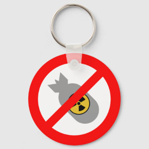 Movement for Peace STOP! NO NUCLEAR BOMB! Key Ring