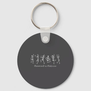 Movement Is Medicine Dancing Skeleton Pt Physical Key Ring