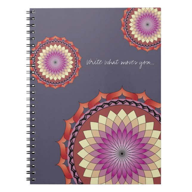 Movement Mandala Notebook | Write What Moves You (Front)