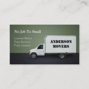 Mover or Moving Company Business Card