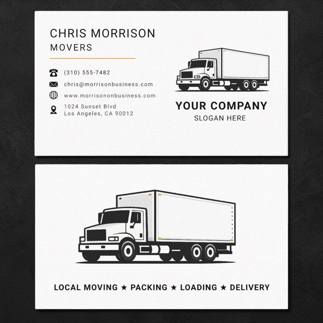 Movers Truck Service Business Card (Creator Uploaded)