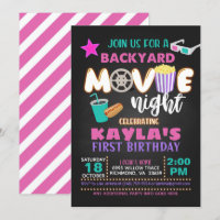 Movie Birthday Invitation - Girl