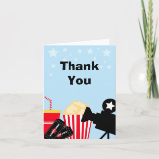 Movie Birthday Party Thank You Card
