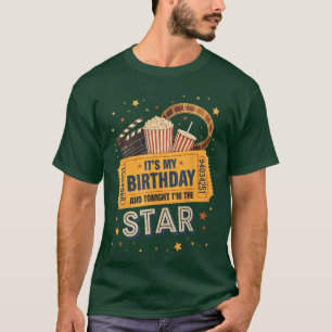 Movie Birthday Partyheme Family Movie Night Boys G T-Shirt