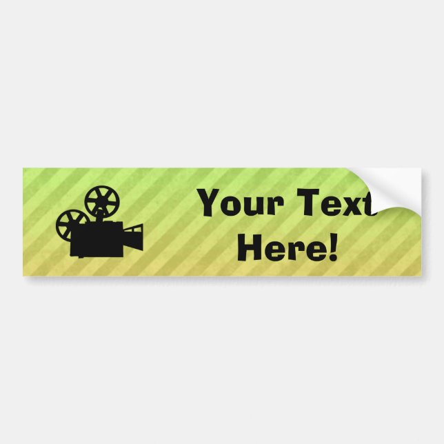 Movie Camera Bumper Sticker (Front)