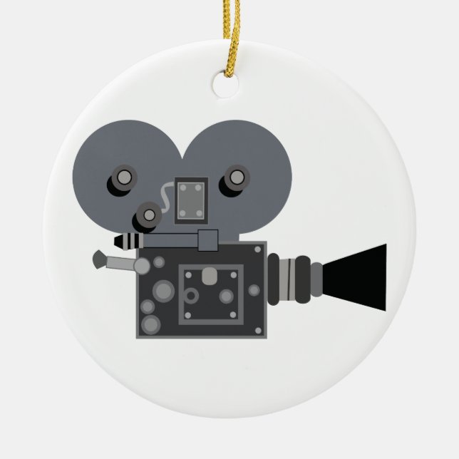 Movie Camera Ceramic Ornament (Front)