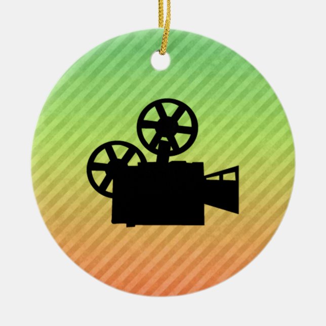 Movie Camera Ceramic Ornament (Front)