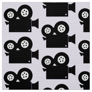 MOVIE CAMERA PATTERN Cotton Twill (58" width) Fabric