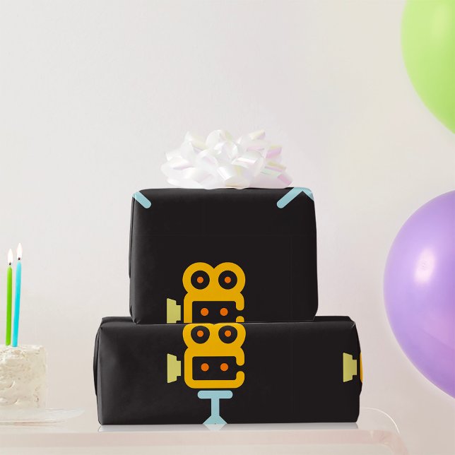Movie Camera Symbol Wrapping Paper (Creator Uploaded)