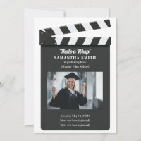 Movie Clapboard Graduation Announcement