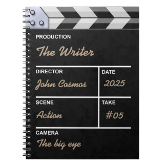 Movie clapboard notebook
