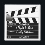 Movie Clapper 2 Special Occasion Magnet<br><div class="desc">Fun all purpose special occasion magnet made to look like a black and white movie production clapper. Customise the text to anything you want for your special event.</div>