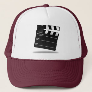 MOVIE CLAPPERBOARD DESIGN FOR FILM BUFFS TRUCKER HAT