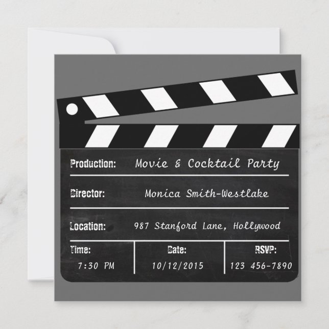 Movie & Cocktail Party Invitation (Front)