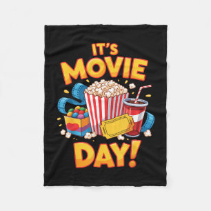 Movie day film movie food night snack popcorn fleece blanket
