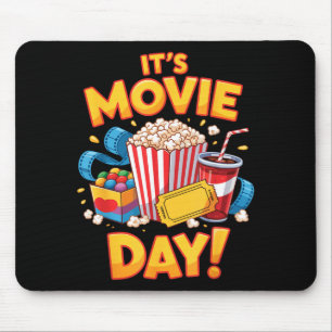 Movie day film movie food night snack popcorn mouse pad
