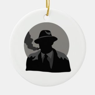 Movie Detective Ceramic Ornament
