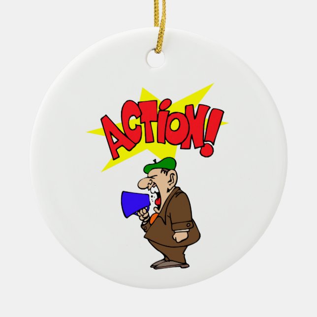 Movie Director Ceramic Ornament (Front)