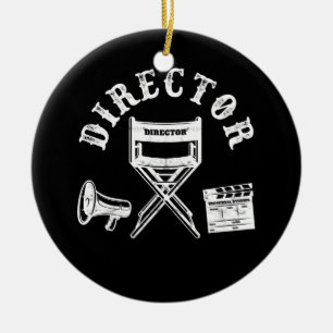 Movie Director Filmmaker Director Chair Ceramic Ornament