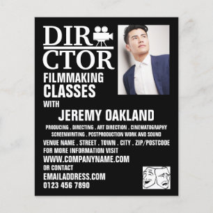 Movie Director, Filmmaking Classes Advertising Flyer
